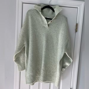 Mango green oversized sweater